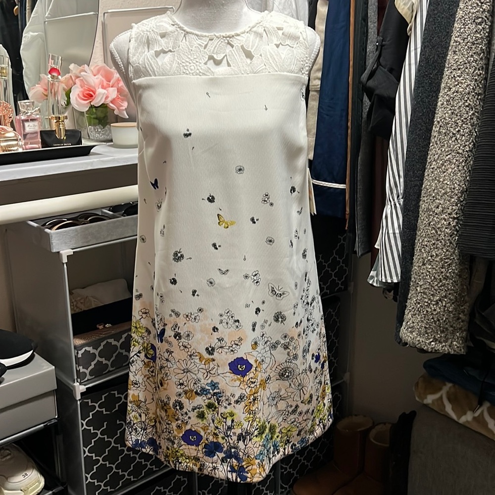 White floral dress